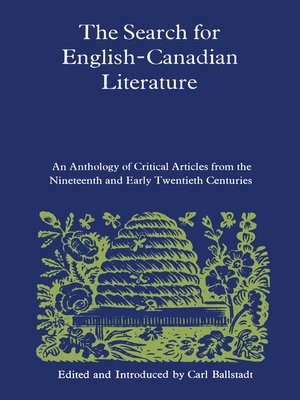 cover image of The Search for English-Canadian Literature
